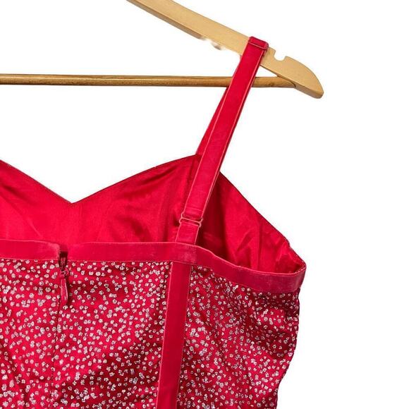 ModCloth Collectif Haute Holiday Party Swing Dress Size 6 Pink Tulle Glitter NEW - Picture 5 of 13